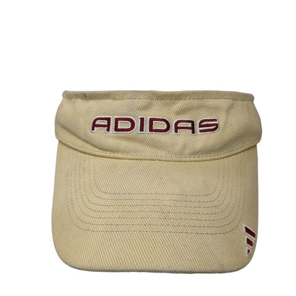 Adidas Strapback Sun Visor Hat Tan One Size Adjustable Embroidered