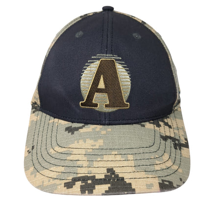 Letter A Strapback Hat Multicolor One Size Adjustable Digital Camo