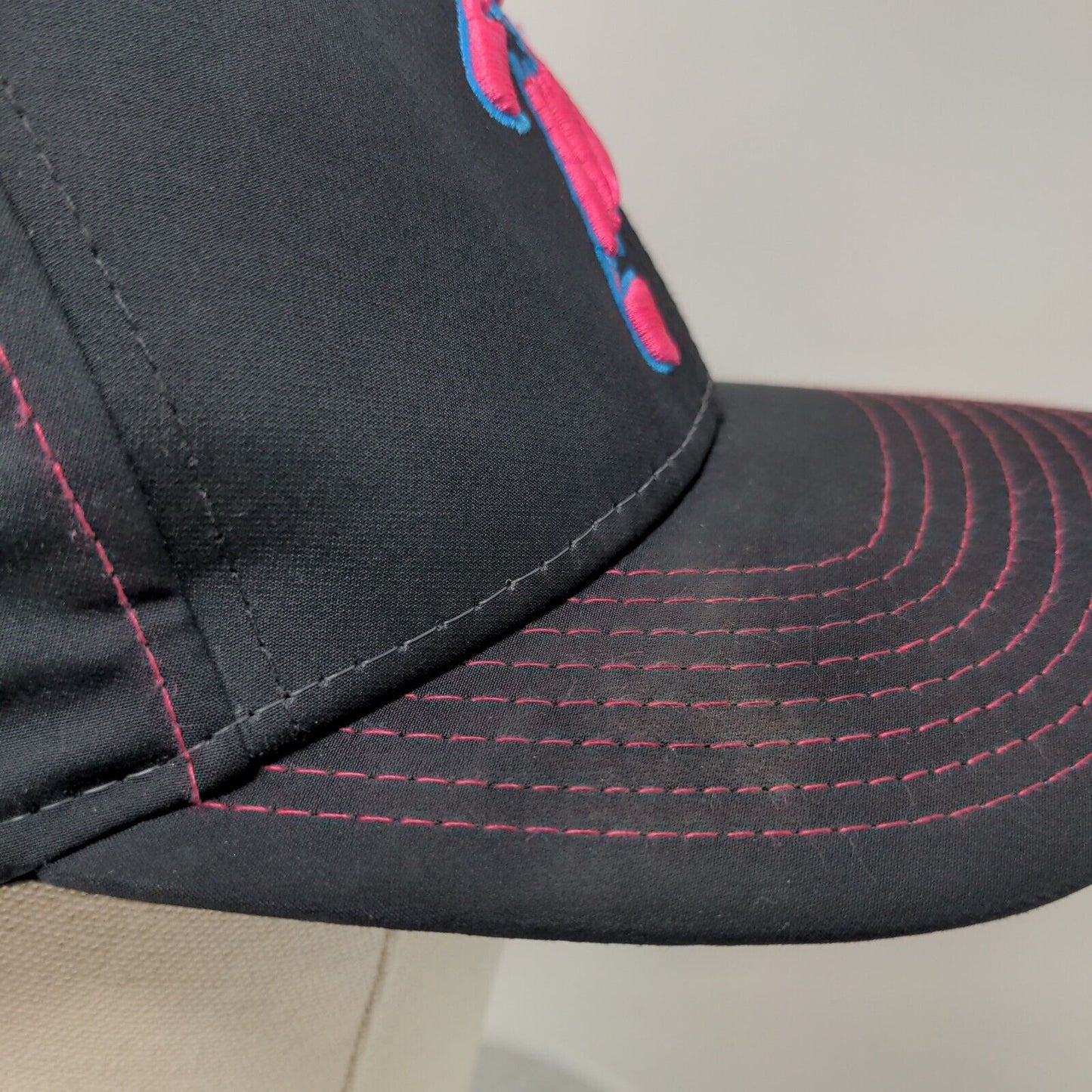P Florida Prime Sports Fitted Hat Black M/L Embroidered Dome Headwear Co.