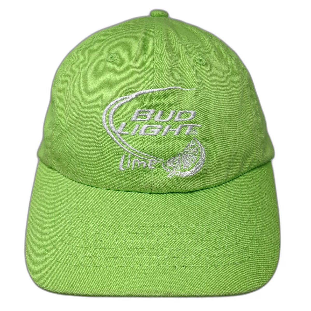 Bud Light Lime Green One Size Baseball Cap Hat Embroidered Cotton Strapback