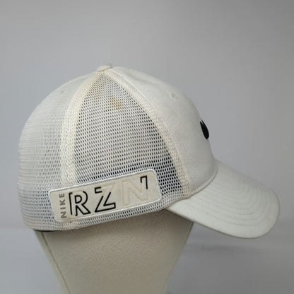 Nike Baseball Cap White One Size Mesh Back RZN Golf Swoosh Performance Hat