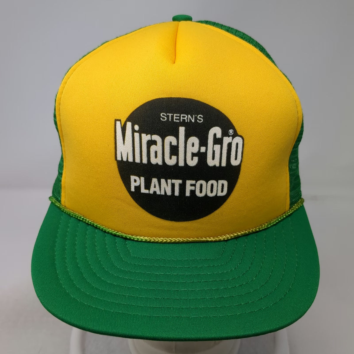 Thunderbird Sportswear Miracle-Gro Green Yellow Trucker Hat Snapback Vintage