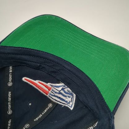 New England Patriots NFL '47 Blue Small Cap Hat Green Underbrim Fitted Logo