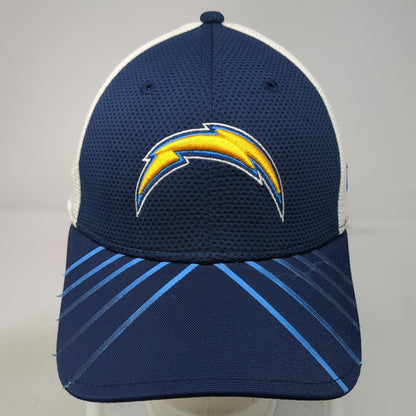 New Era Los Angeles Chargers NFL Hat Blue L 39THIRTY Stretch Fit Mesh Brim Cap