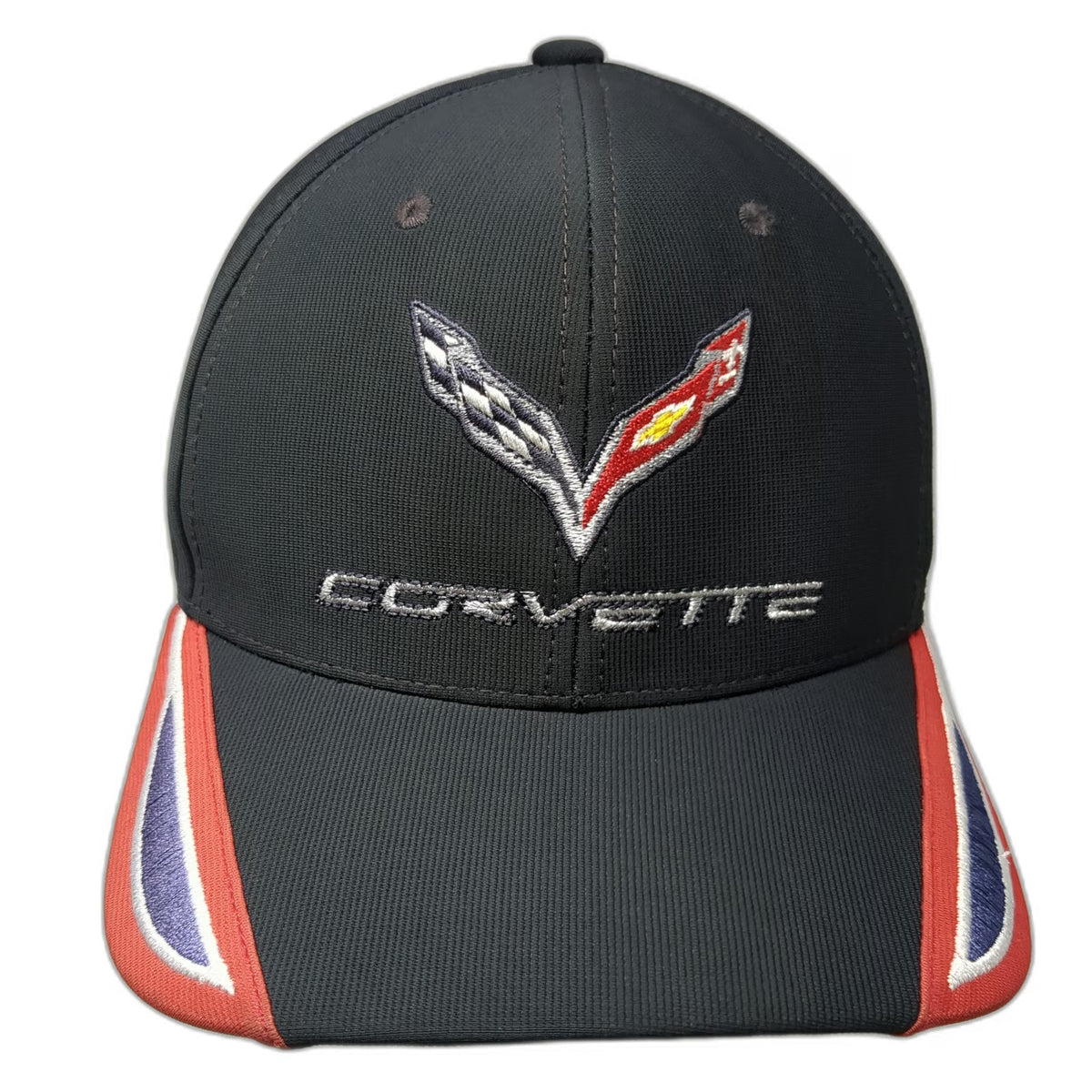 Concept One Corvette Logo Baseball Cap Black One Size Fitted Hat Embroidered GM