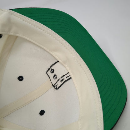 Yupoong Snapback White One Size Hat Badder Sports Paper Bag Logo Flat Brim