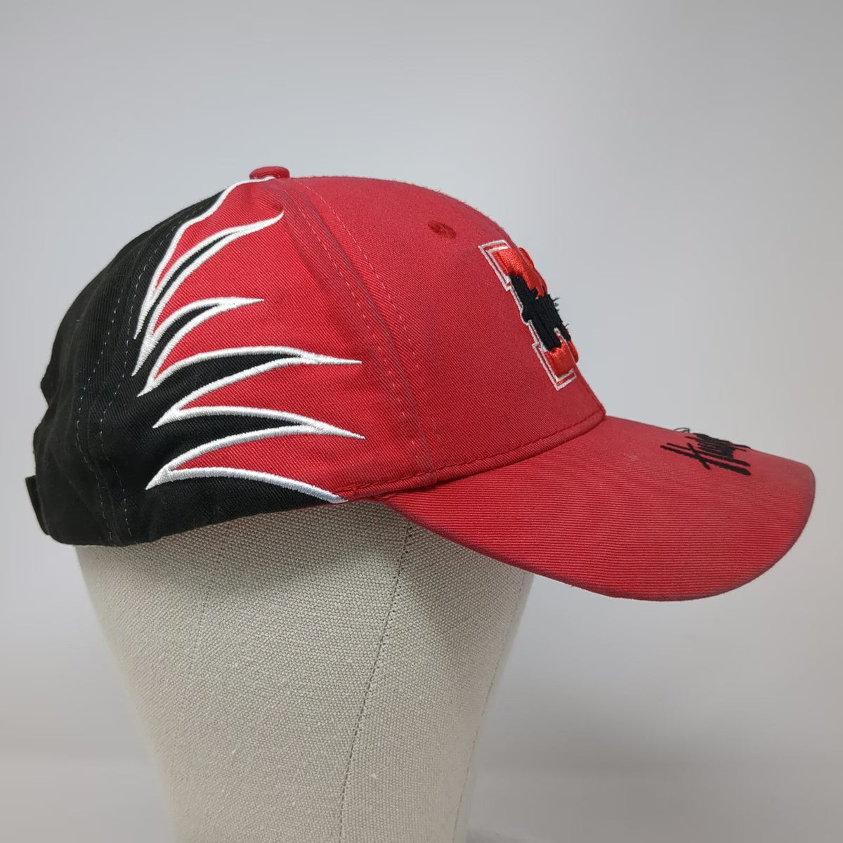 Capsmith Nebraska Huskers Baseball Cap Red One Size Strapback Hat Claw Script