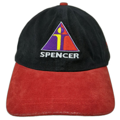 Spencer's Baseball Cap Black Red One Size Suede Brim Slideback Gift Shop Hat