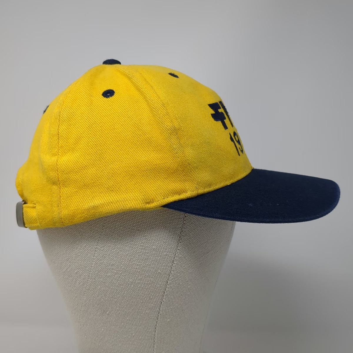 OTTO Baseball Cap Yellow Blue One Size FMC 1999 Embroidered Slideback Strap Hat