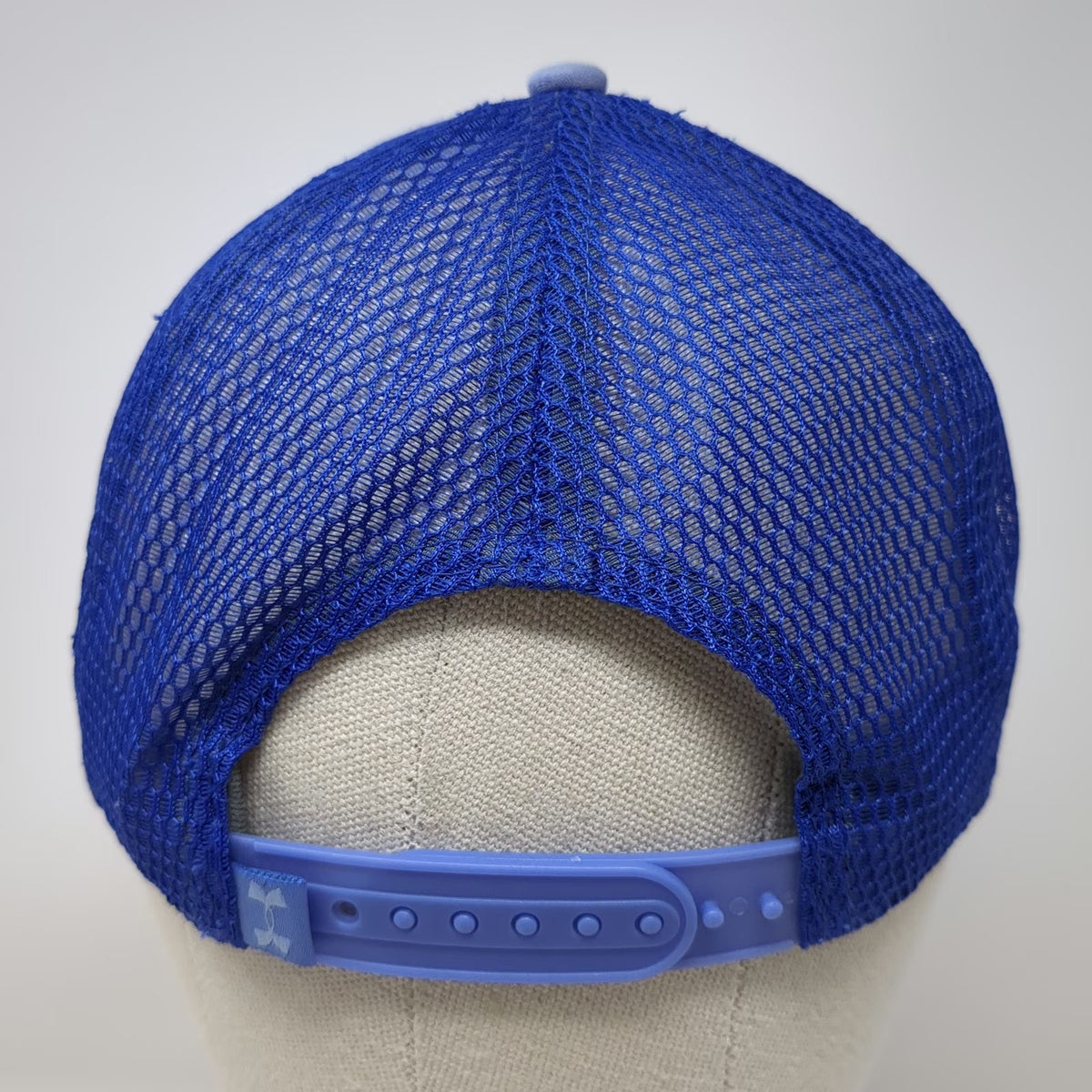 Under Armour Trucker Hat Blue One Size Field Tested Patch Mesh Back Snapback