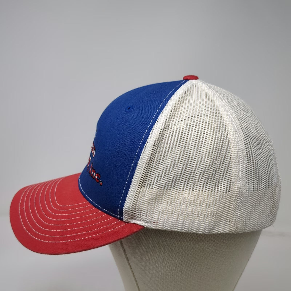 Richardson Trucker Hat Blue One Size Ray Poland Sons Construction Snapback