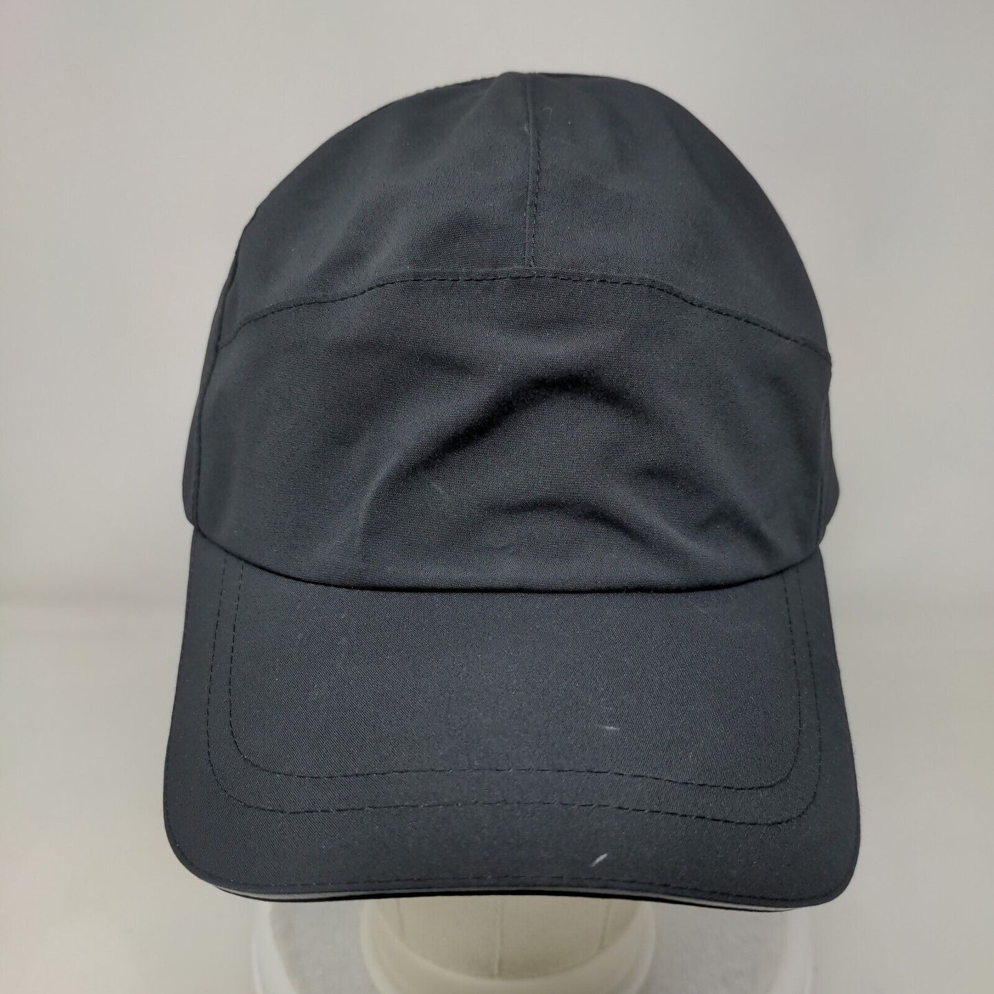 Unbranded Strapback Hat Black One Size Adjustable 6 Panel Blank Polyester