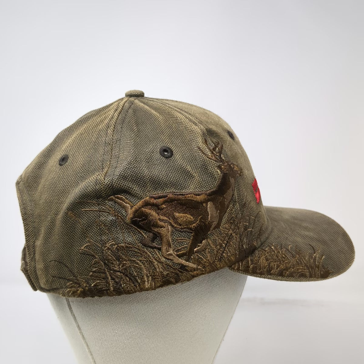 DRI DUCK Baseball Cap Brown One Size Running Buck Embroidery Waxy Cotton Hat