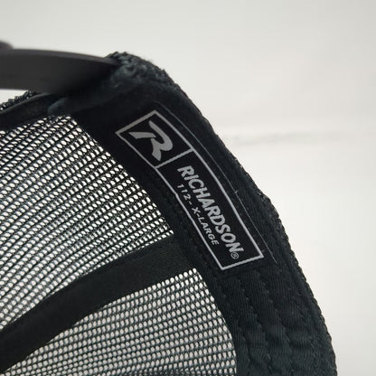 Richardson Trucker Hat Black XL 42 Mesh Snapback Signature Ross Chastain
