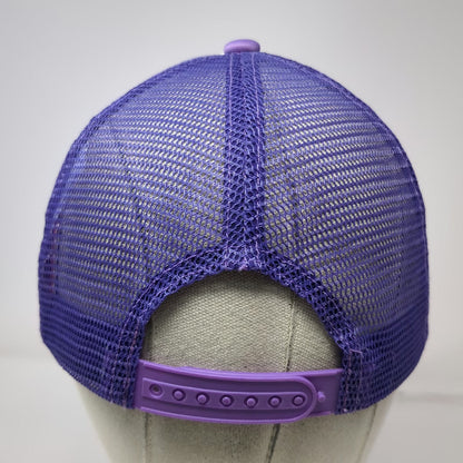 Peanuts Trucker Hat Purple White OSFM Snoopy Pickleball Mesh Snapback Graphic