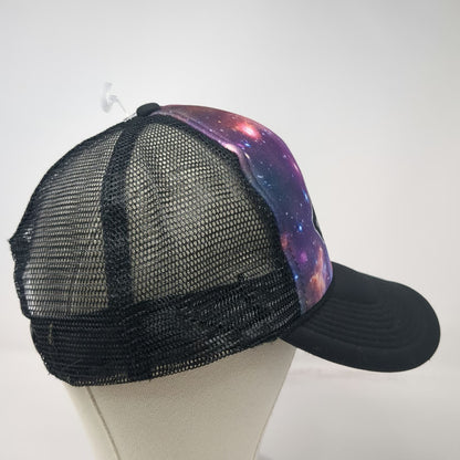 Vans Trucker Hat One Size Black Purple Galaxy Print Skateboard Logo Snapback