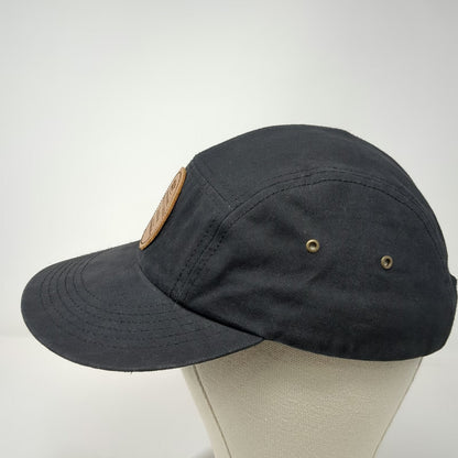 Elegan 5 Panel Black One Size Barley Creek Distillery Leather Patch Poconos Hat