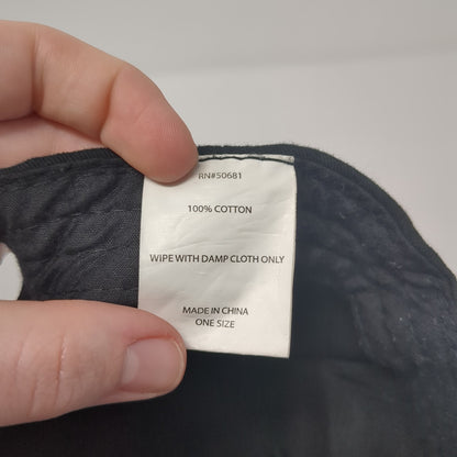 Jack Strapback Hat Black One Size Adjustable Embroidered Solid 6 Panel