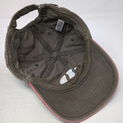 Gap Baseball Cap Brown Pink White L Adjustable Cotton Slideback Logo Hat
