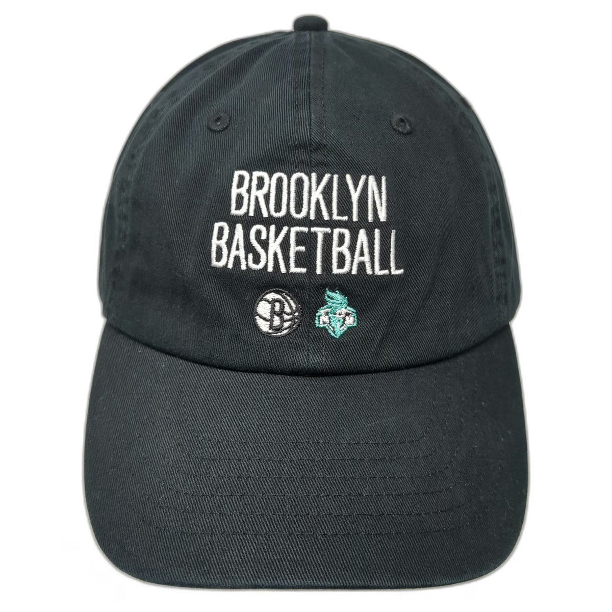 Brooklyn Basketball Baseball Cap Black One Size Cotton Slideback Hat Buckle Brim