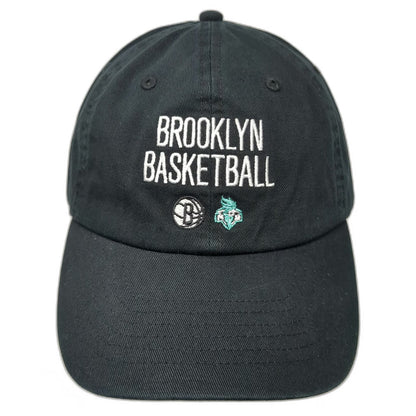 Brooklyn Basketball Baseball Cap Black One Size Cotton Slideback Hat Buckle Brim
