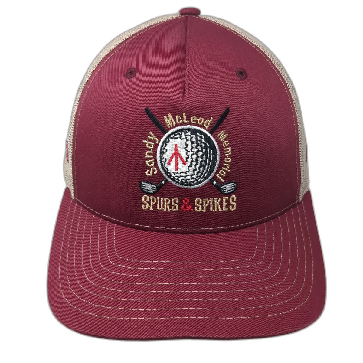 Richardson Trucker Hat Red OSFM Mesh Snapback Sandy McLeod Memorial Golf Idaho