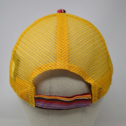 camp david Baseball Cap Pink One Size Yosemite Mesh Woven Stripe Adjustable Hat