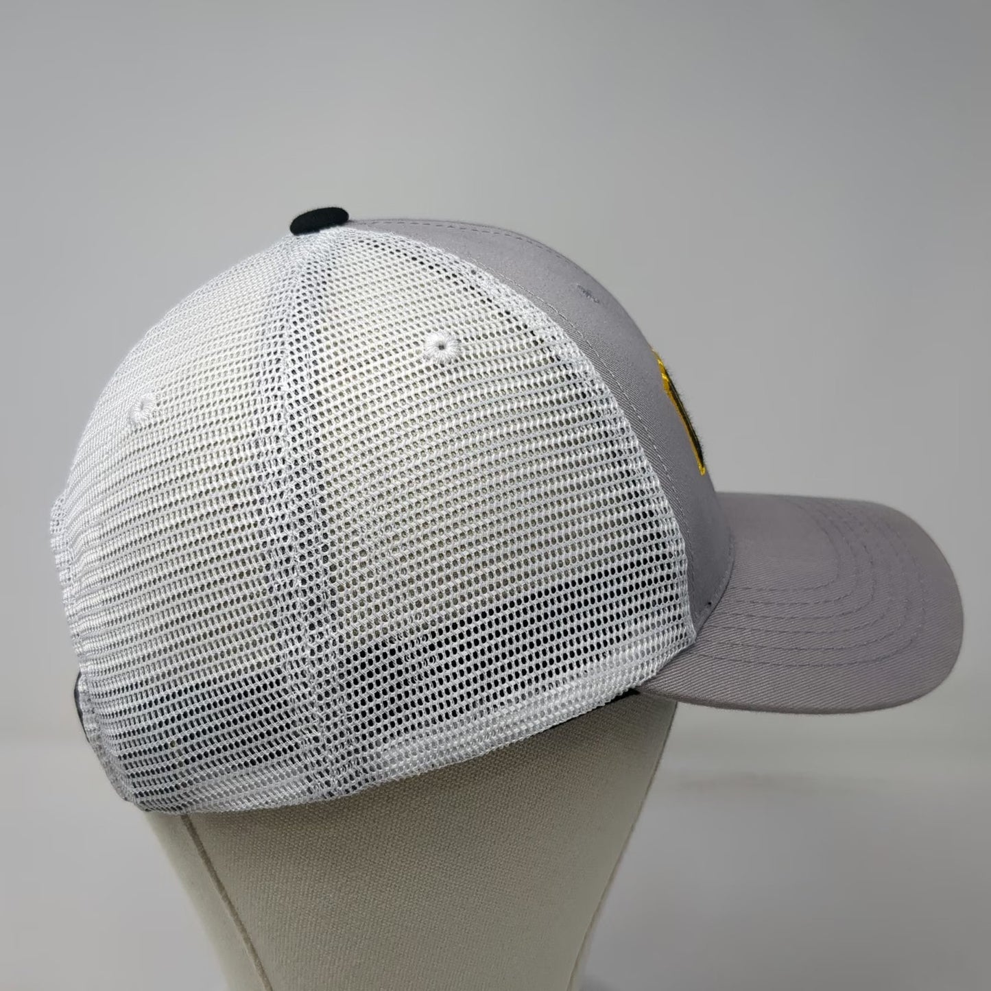 Russell Trucker Hat Gray One Size UWO Athletic Embroidered Mesh Back Snapback