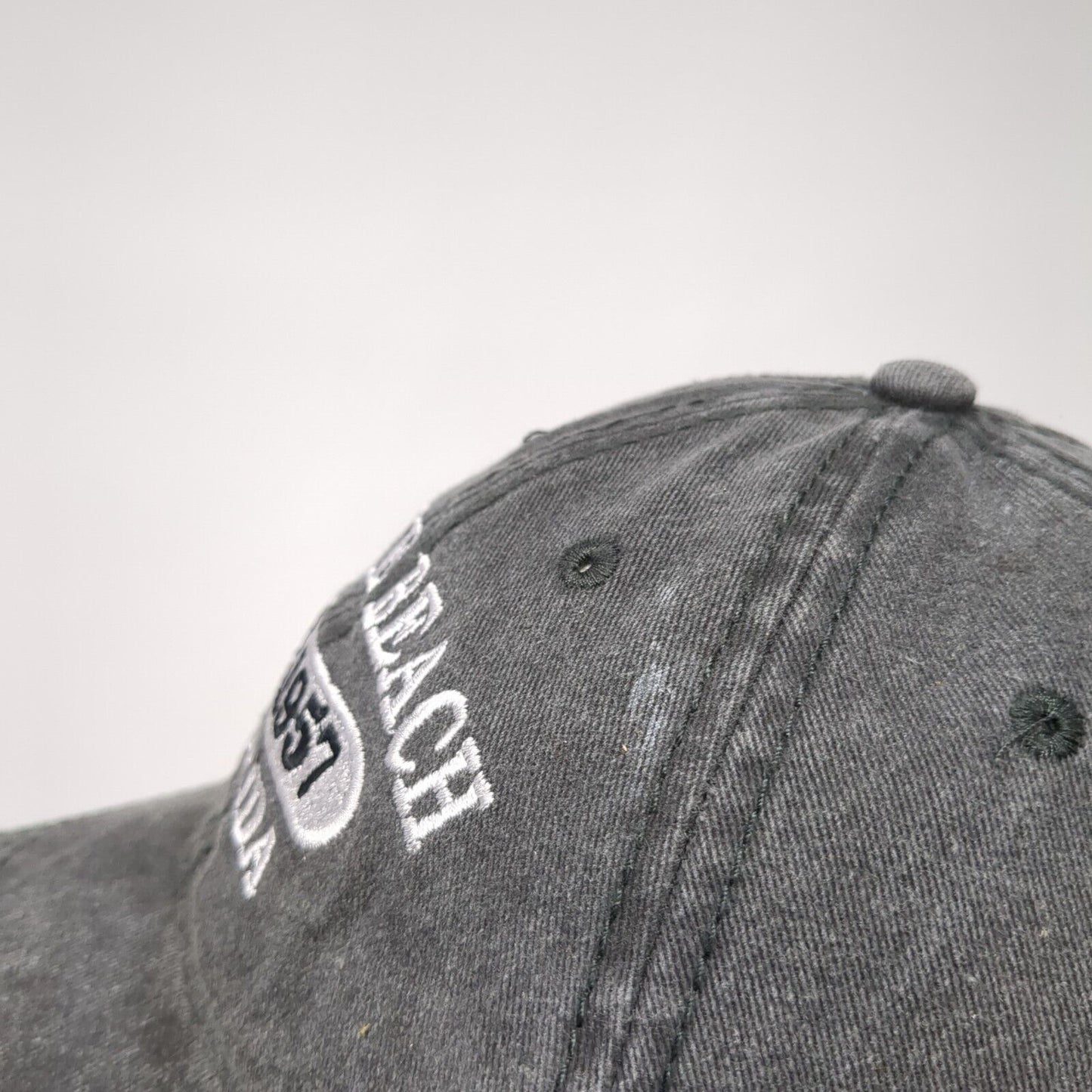 St. Pete Beach Florida Slideback Hat Gray One Size Adjustable 6 Panel