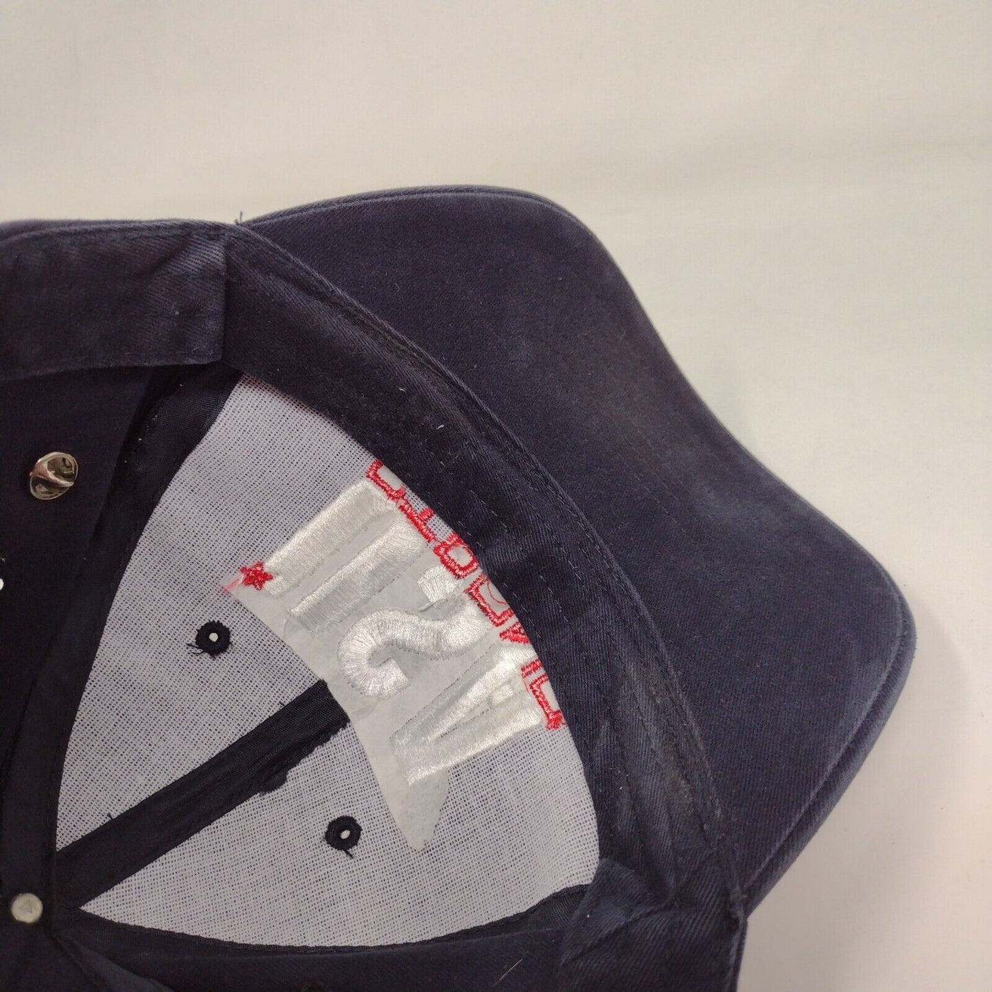 USA Strong Strapback Hat Blue OSFA Embroidered Pink Ribbon St. Luke's