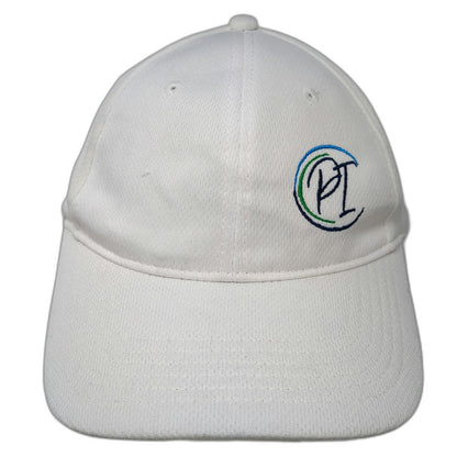 Sport-Tek Baseball Cap White One Size Embroidered Logo Hat Strapback Polyester