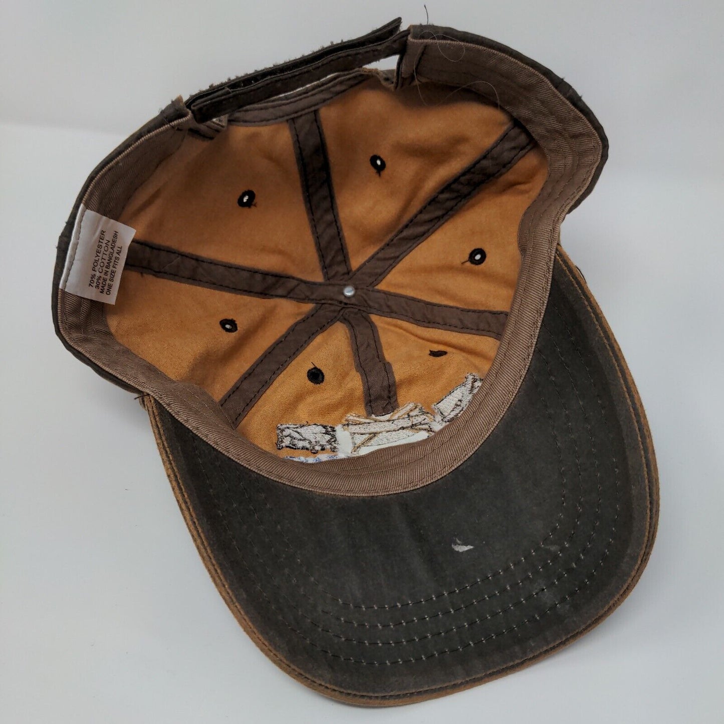 Grimes Canoe Base On The Buffalo Strapback Hat Brown OSFA Embroidered
