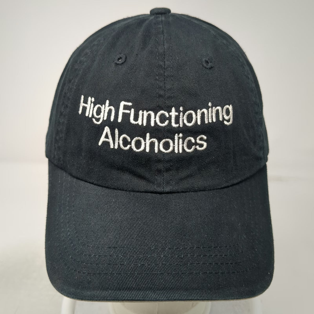 Port Authority Baseball Cap Black One Size High Functioning Alcoholics 2012 Hat