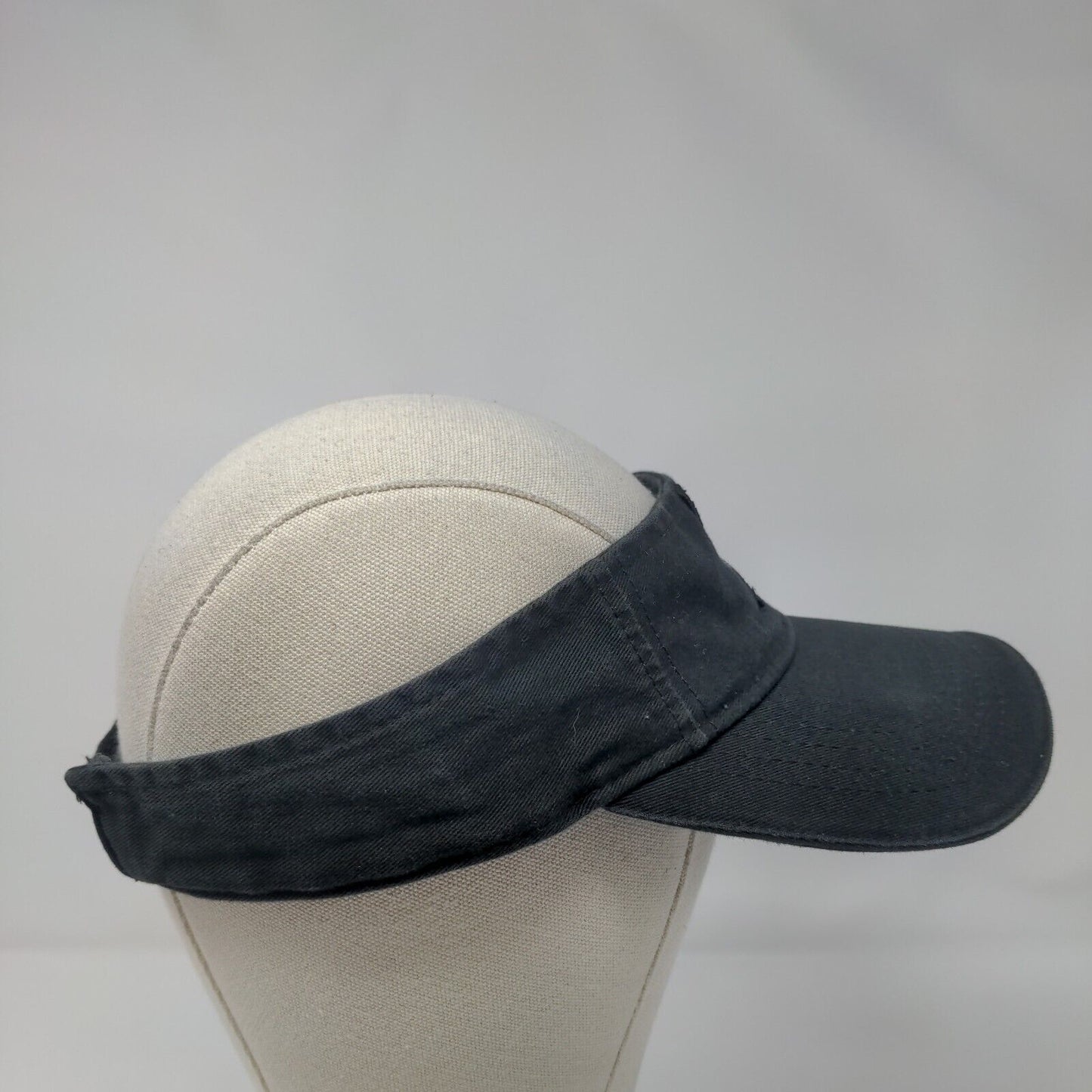 Costa Vida Strapback Sun Visor Hat Black OSFA Adjustable Sportsman Cotton