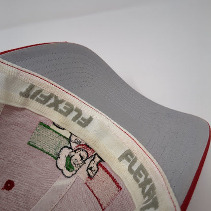 Pizza Guy Fitted Trucker Hat Red S/M Mesh Back Flexfit Port Authority