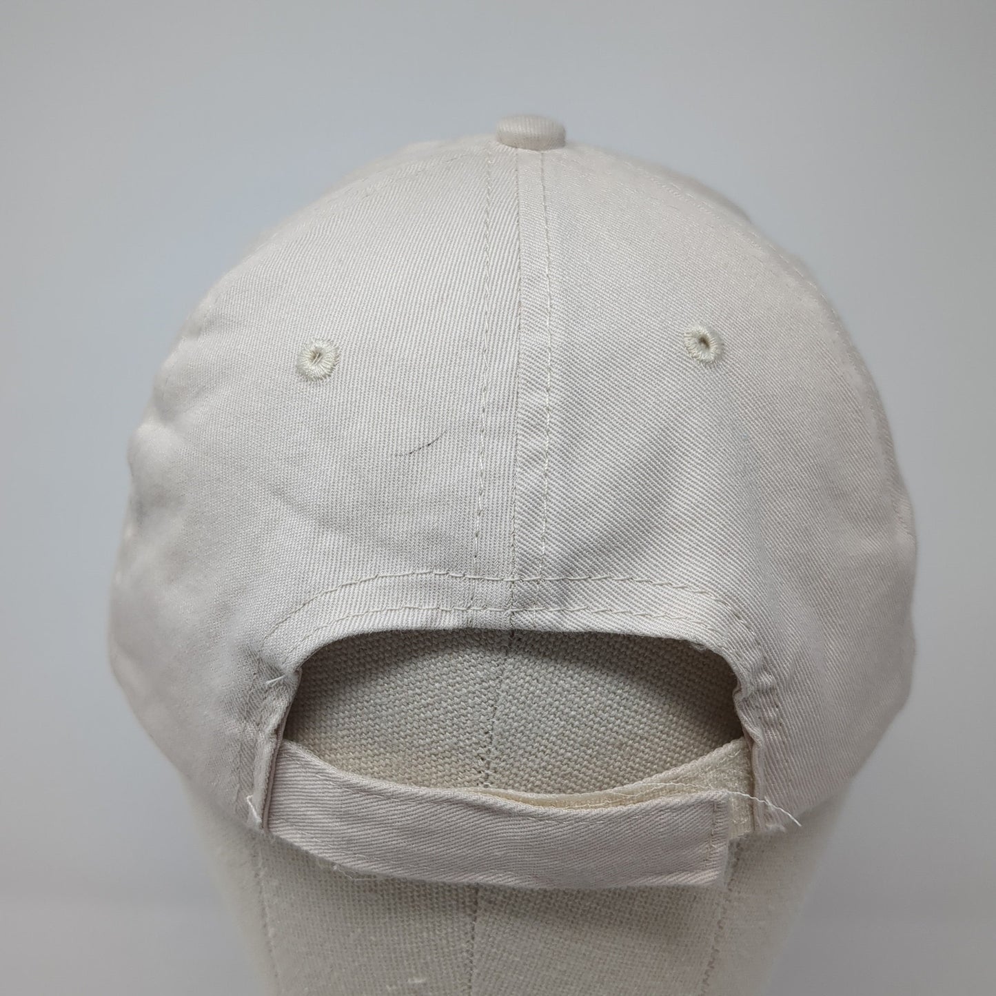 Juneau Alaska Strapback Hat Beige One Size Adjustable Embroidered