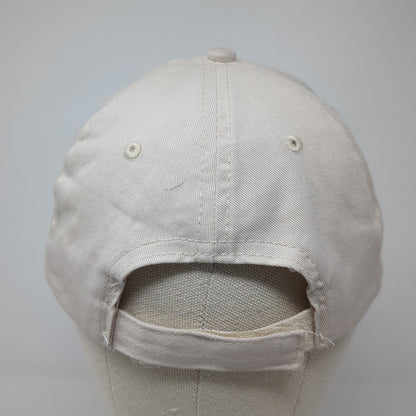 Juneau Alaska Strapback Hat Beige One Size Adjustable Embroidered