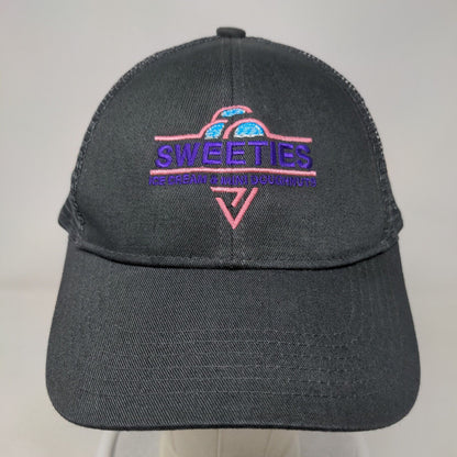 Sweeties Ice Cream Mini Doughnuts Strapback Trucker Hat Gray One Size Mesh Back