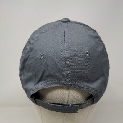 Unbranded Strapback Hat Gray One Size Adjustable Vented Holes 6 Panel Blank