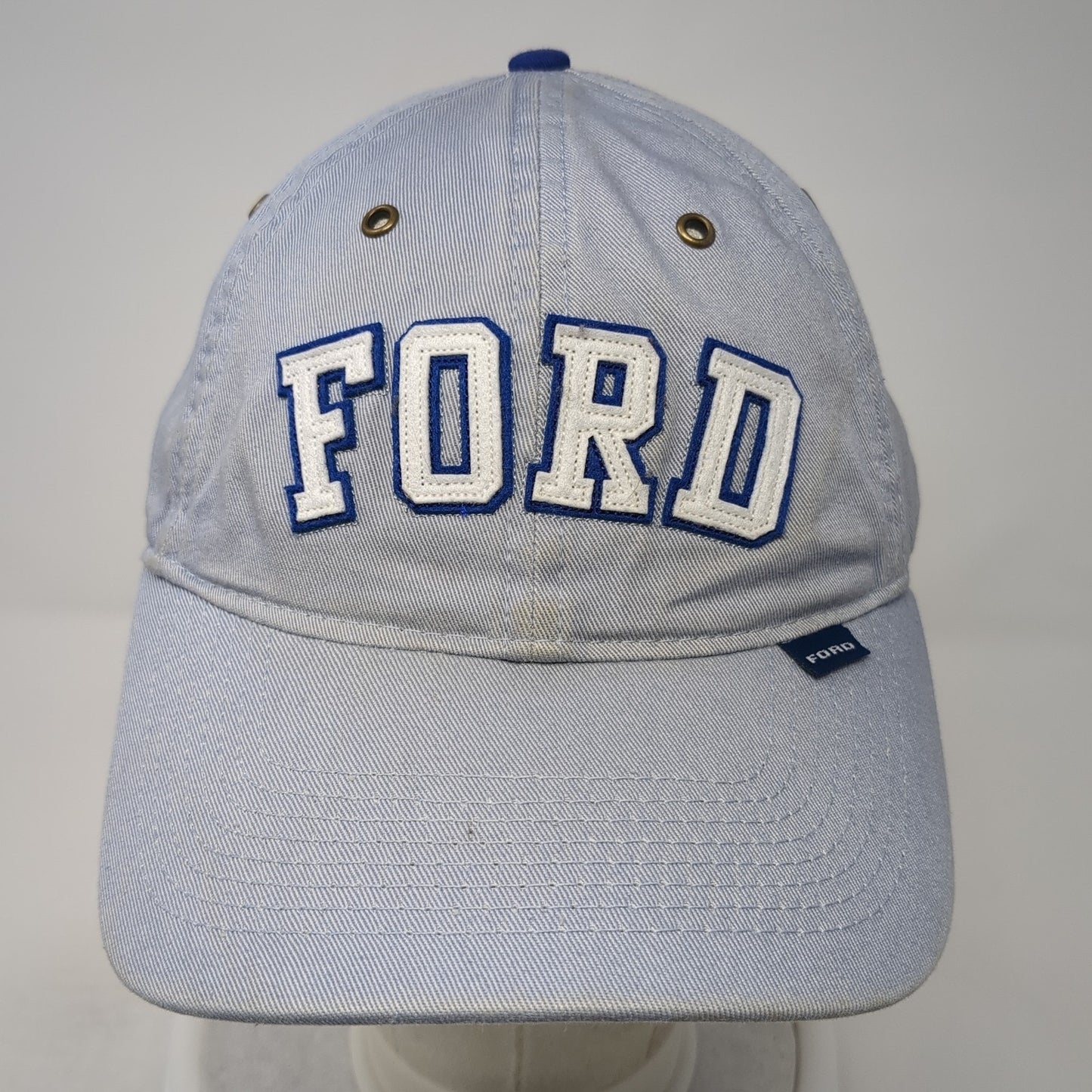 Ford Spell Out Slideback Hat Blue One Size Adjustable Solid Vent Holes