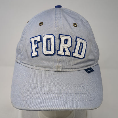 Ford Spell Out Slideback Hat Blue One Size Adjustable Solid Vent Holes