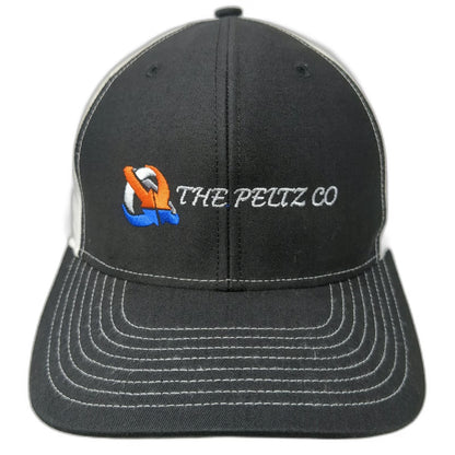 Richardson Trucker Hat Black One Size The Peltz Co Logo Snapback Contrast Stitch