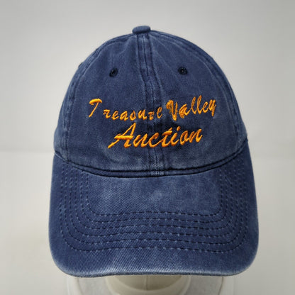 Treasure Valley Auction Slideback Hat Blue OS Adjustable Embroidered 6 Panel