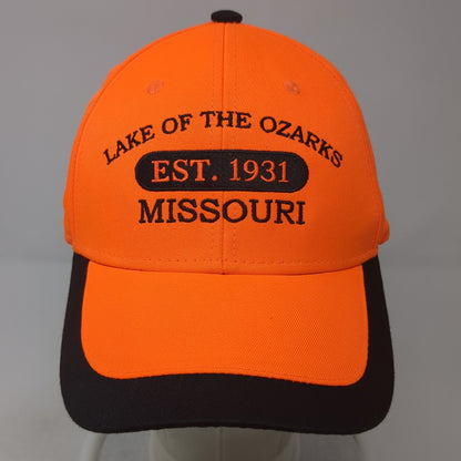 Lake Of The Ozarks Est. 1931 Missouri Baseball Cap Orange OS Adjustable Jacobson