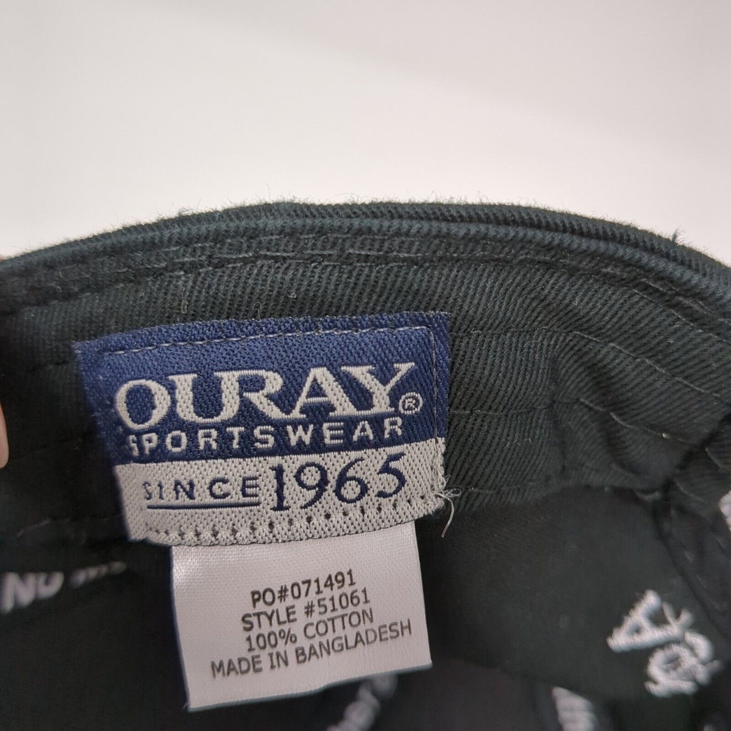 AgRisk Advisors Strapback Hat Black One Size Embroidered Patch Ouray