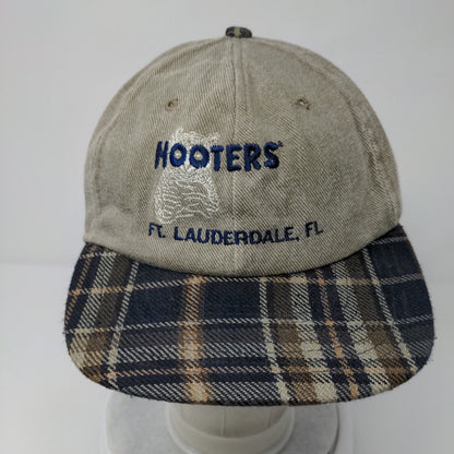 Hooters Ft. Lauderdale FL Slideback Hat Multi OSFA Plaid Adjustable