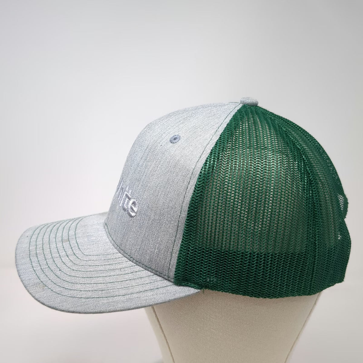Richardson Trucker Hat Gray Green One Size RH White Construction Snapback