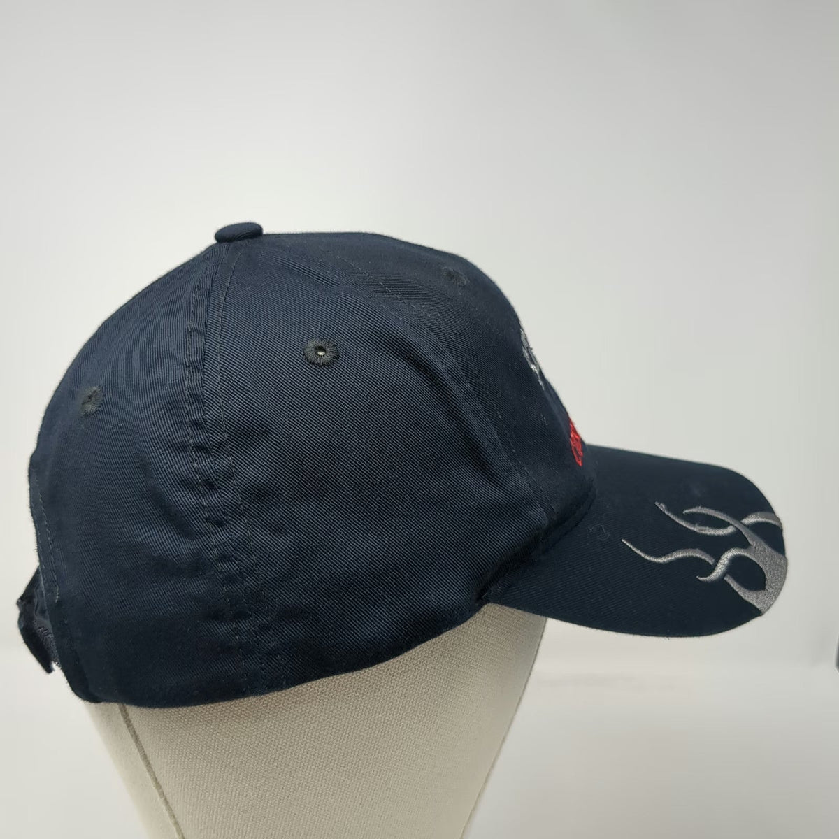 Port Authority Baseball Cap Black One Size Steele's Custom Cycles Flames Hat