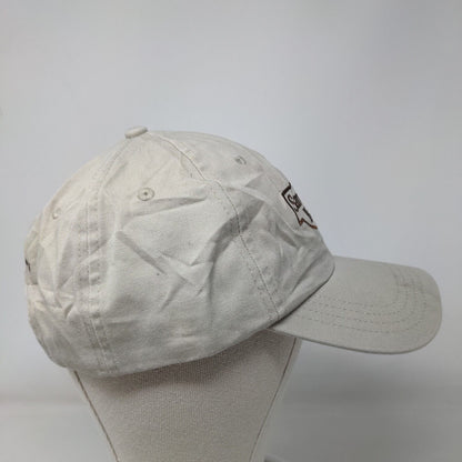 Sanderson Farms Strapback Hat Tan OSFA Adjustable Embroidered 6 Panel Cotton