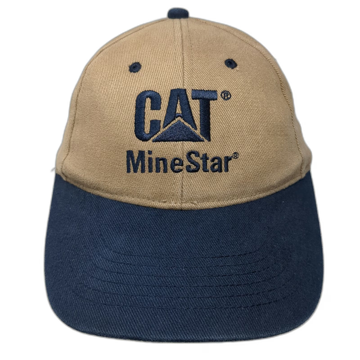Brian Robinson Baseball Cap Beige Blue One Size CAT Caterpillar MineStar hat